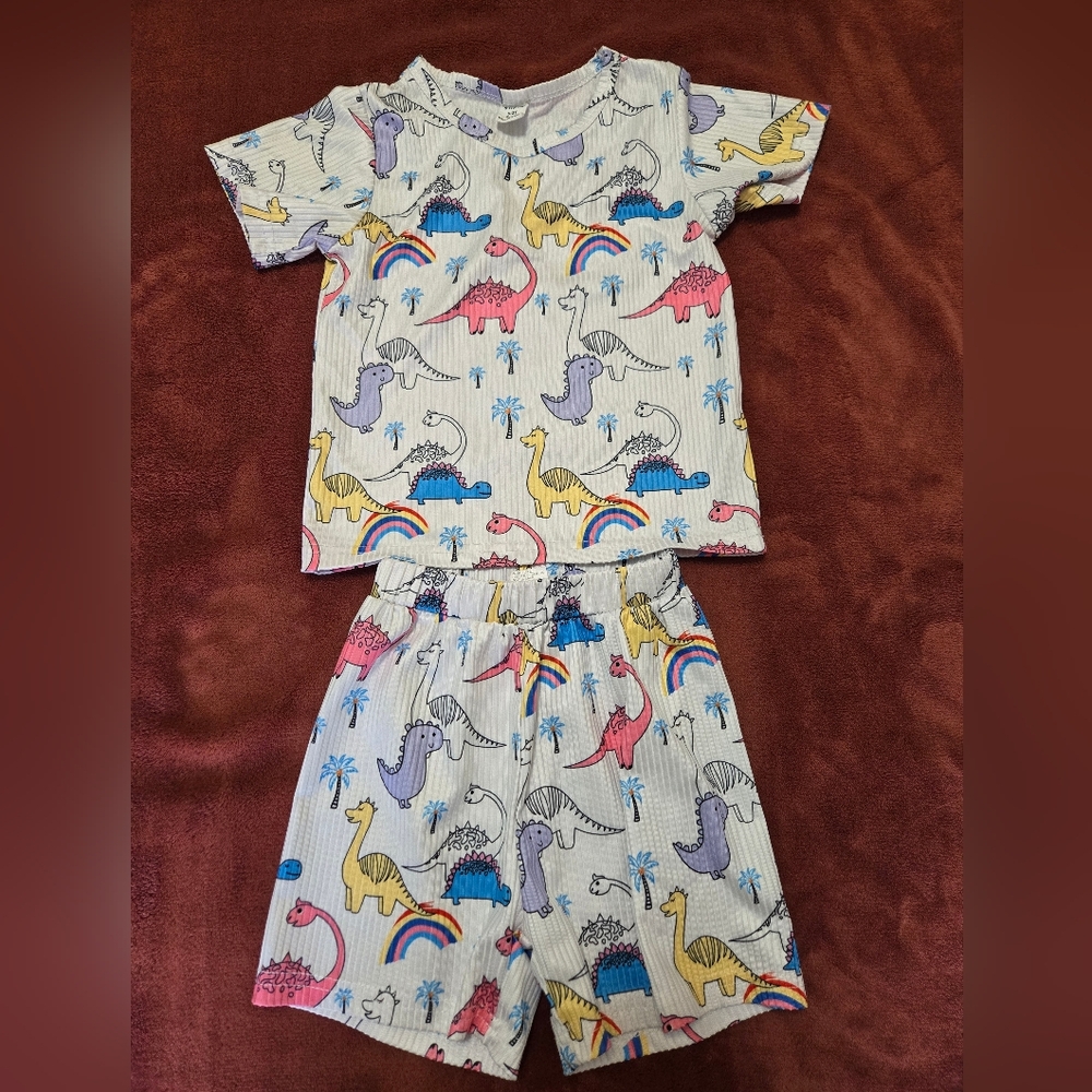Dinosaur Print Kids Pajamas